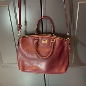 Dooney & Bourke Dillen Rich Burgundy Pebble Grain Satchel